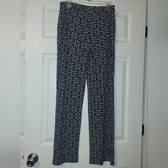 Clara Sunwoo Black White Patterned Straight Leg Pants Size X‎ Large - Picture 2 of 8